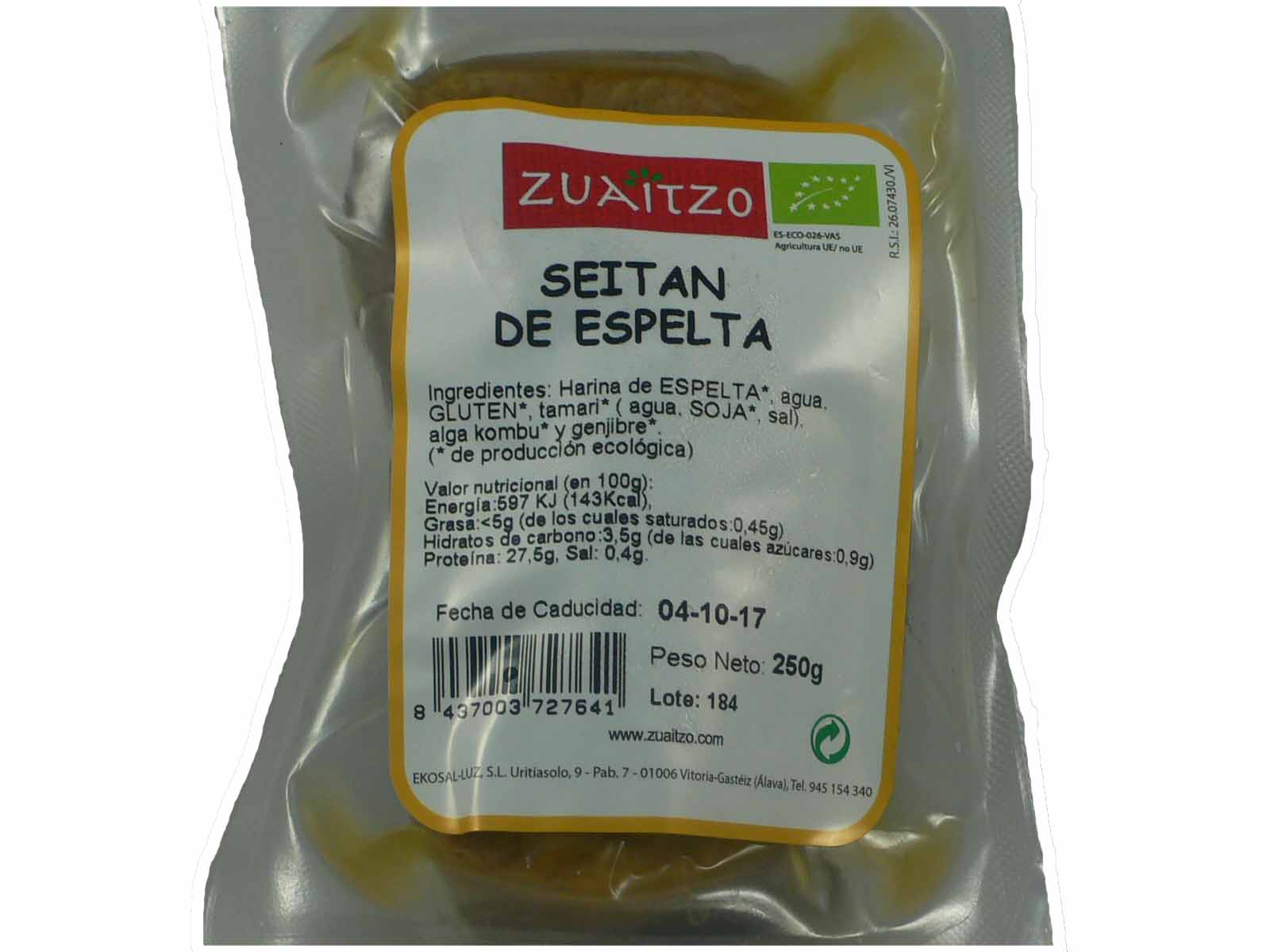 SEITAN DE ESPELTA - ZUAITZO SABOR Y SALUD - Empresa - Alimentación ...
